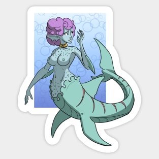 Shy Mermaid Sticker